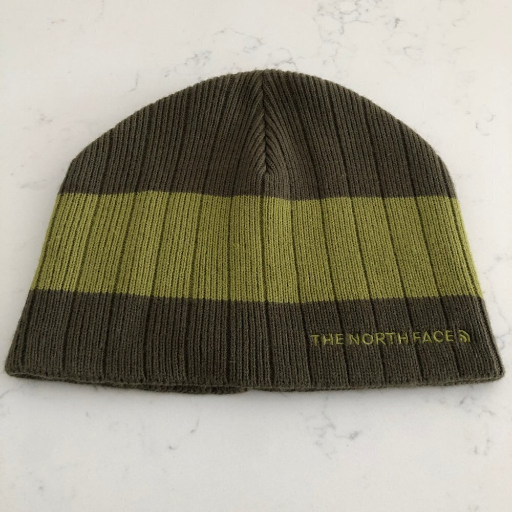 The North Face Activewear Ribbed Acrylic Outdoor Hat Two Tone Green Sz OS - Picture 6 of 6